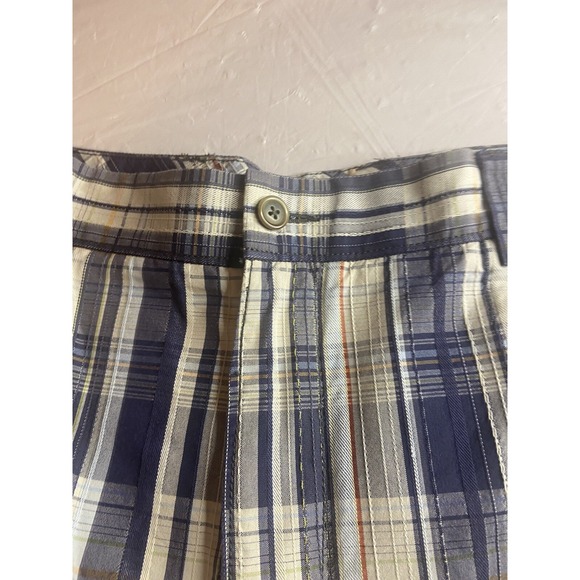 Men's‎ Tommy Bahama Blue Plaid Relaxed Textured Silk Blend Golf Shorts- Size 38 - Picture 4 of 13